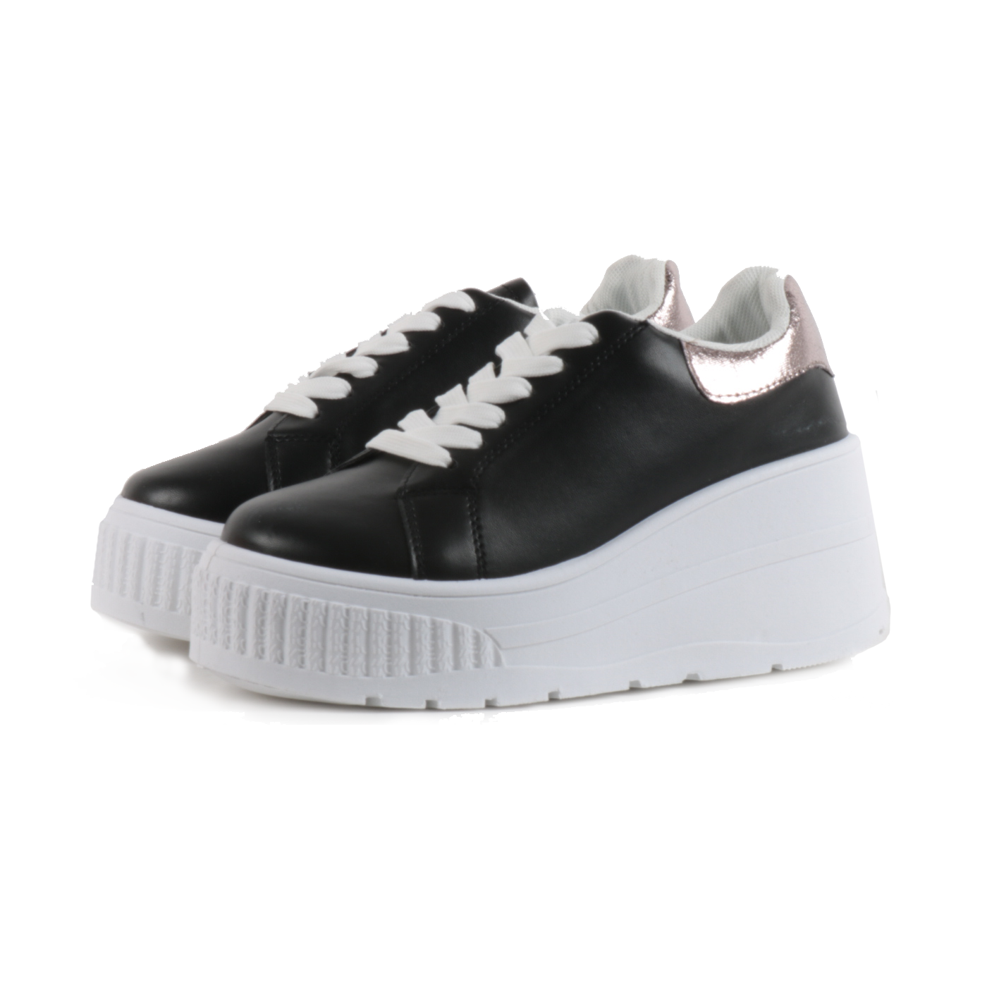 Flyfor - Sneakers scarpe da ginnastica ecopelle con zeppa alta - Vari  colori - MitShopping - Abbigliamento e scarpe