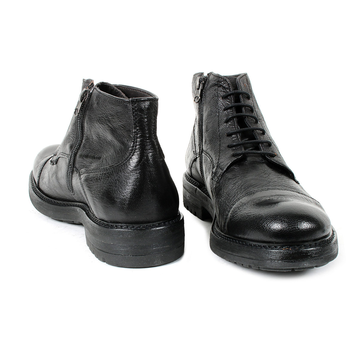 DADA – Scarpe alte uomo in vera pelle stringate con zip laterale – Nero -  MitShopping - Abbigliamento e scarpe