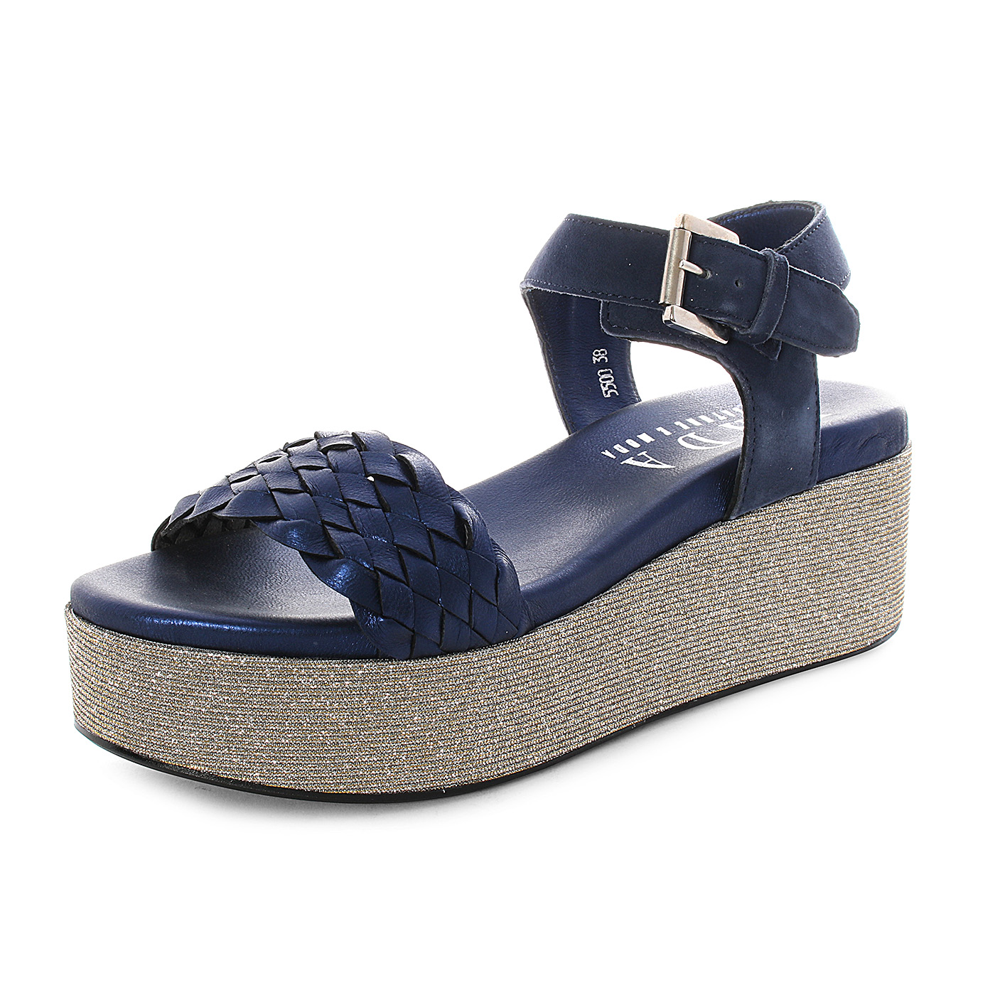 DADA - Sandali con zeppa di strass - Blu, Nero - MitShopping -  Abbigliamento e scarpe